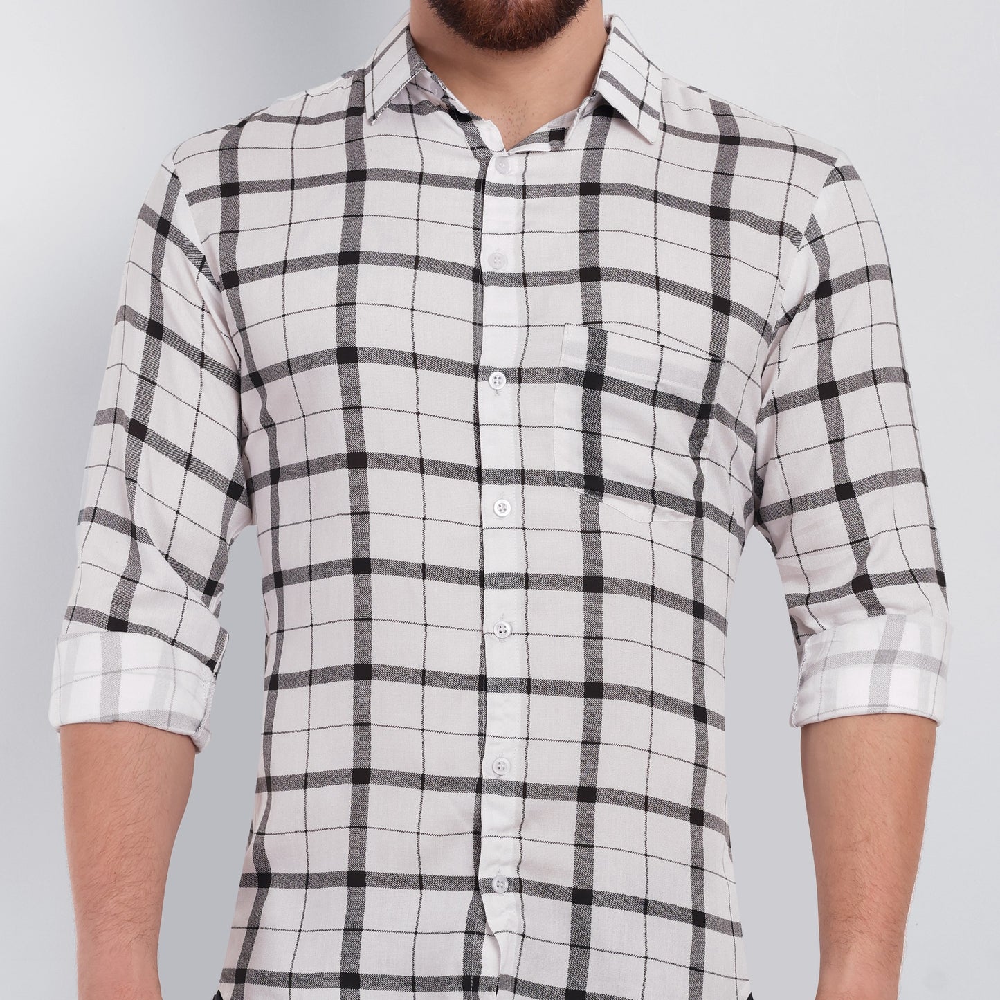 Vastraa Fusion Men's Rayon Checkered Shirt