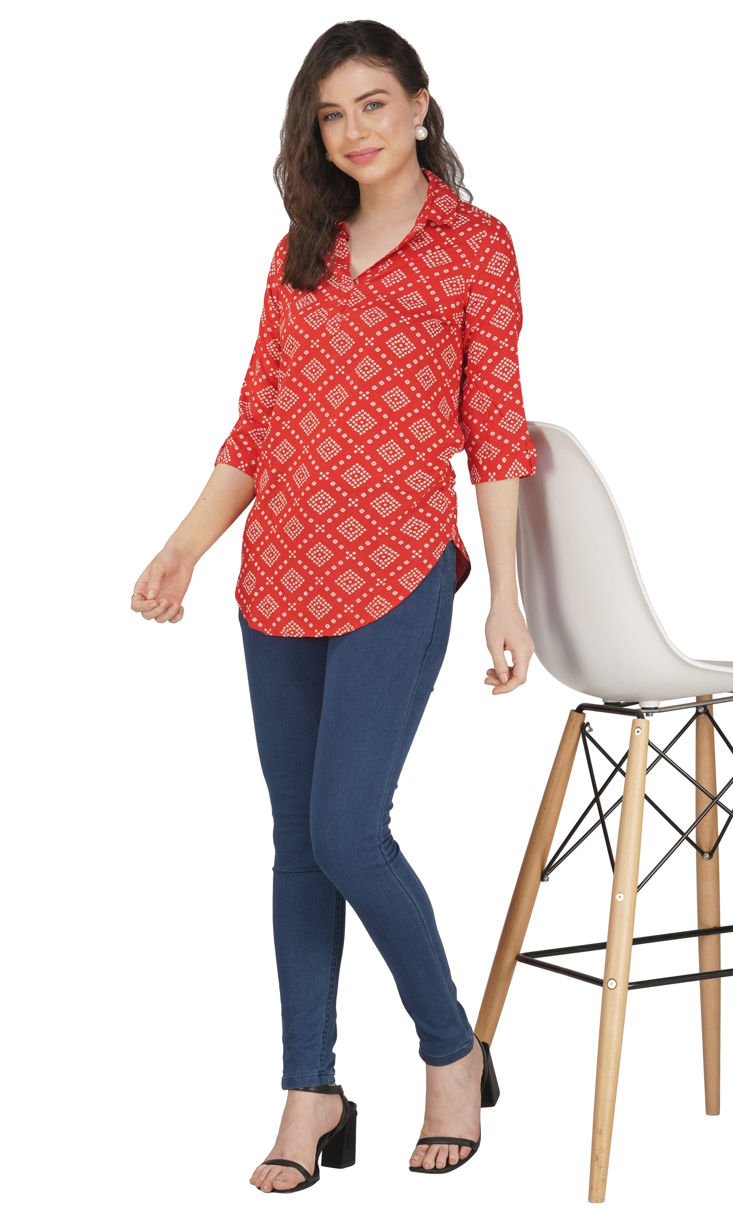 Women's Rayon Festival and Regular Wear Bandhani Tops