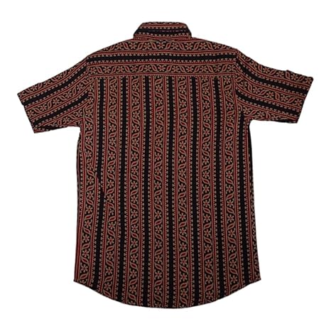 Vastraa Fusion Ikat Print Pure Cotton Spread Collar, Helf Sleeves, Button Shirt Casual Wear For Kid's