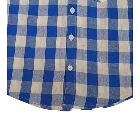 Vastraa Fusion Ikat Print Pure Cotton Spread Collar, Helf Sleeves, Button Shirt Casual Wear For Kid's