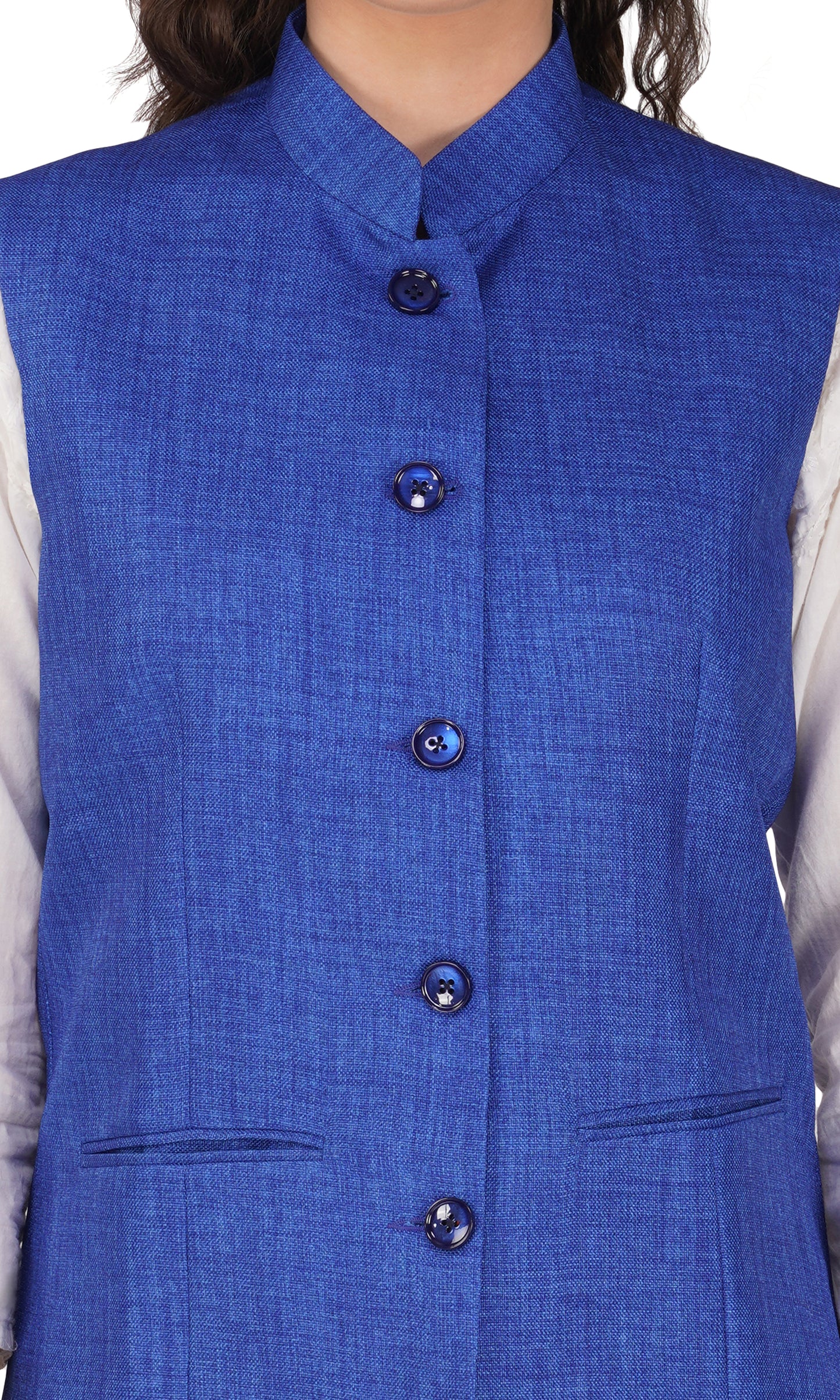 Vastraa Fusion Women's Solid Indian Ethnic Traditional Nehru Jacket/Waistcoat (VASTRAATS1419D)