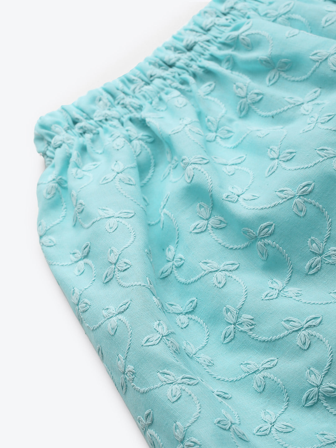 Vastraa Fusion Women's Regular Fit Cotton Chikan Palazzo