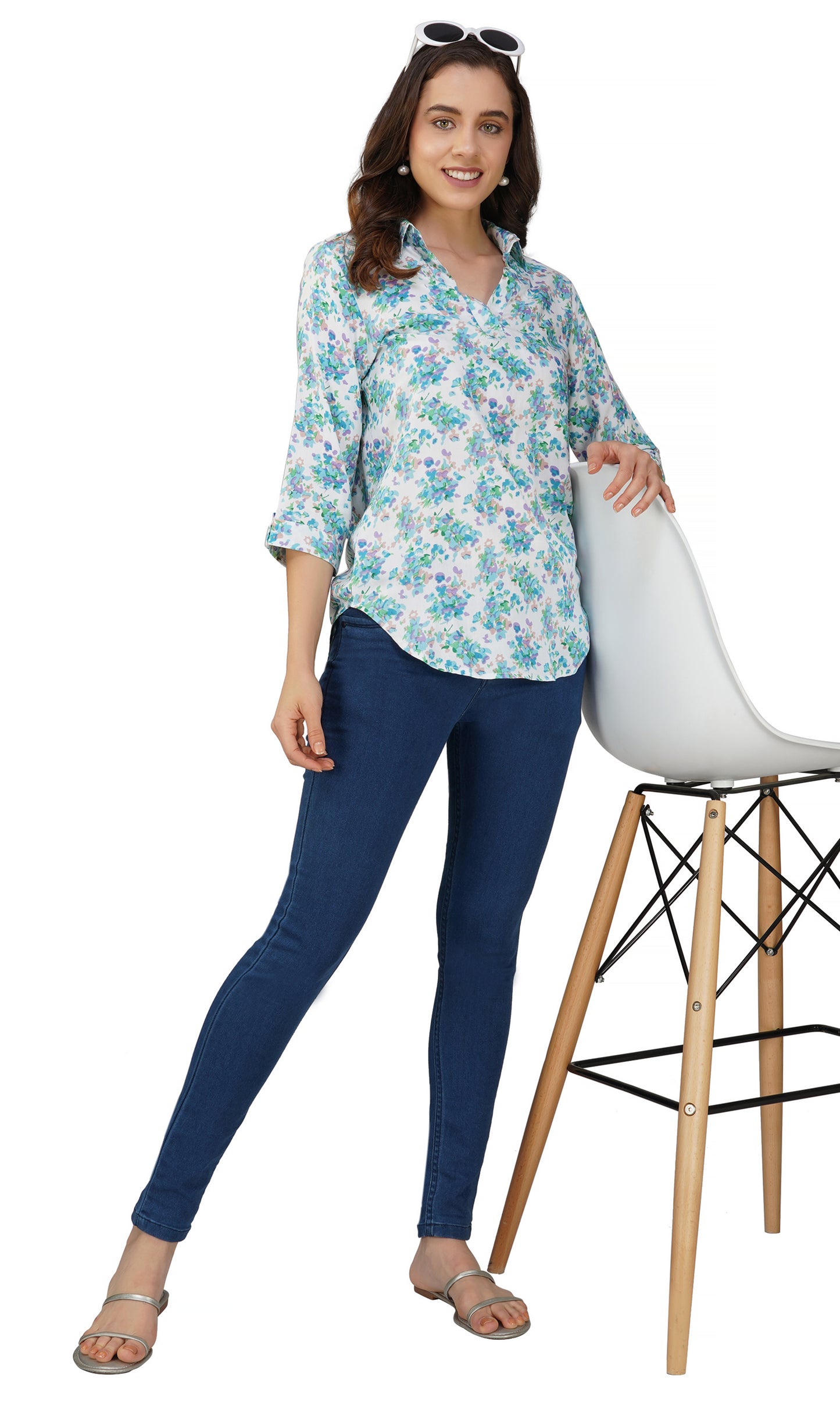 Vastraa Fusion Women's Rayon Festival and Regular Wear Printed Tops