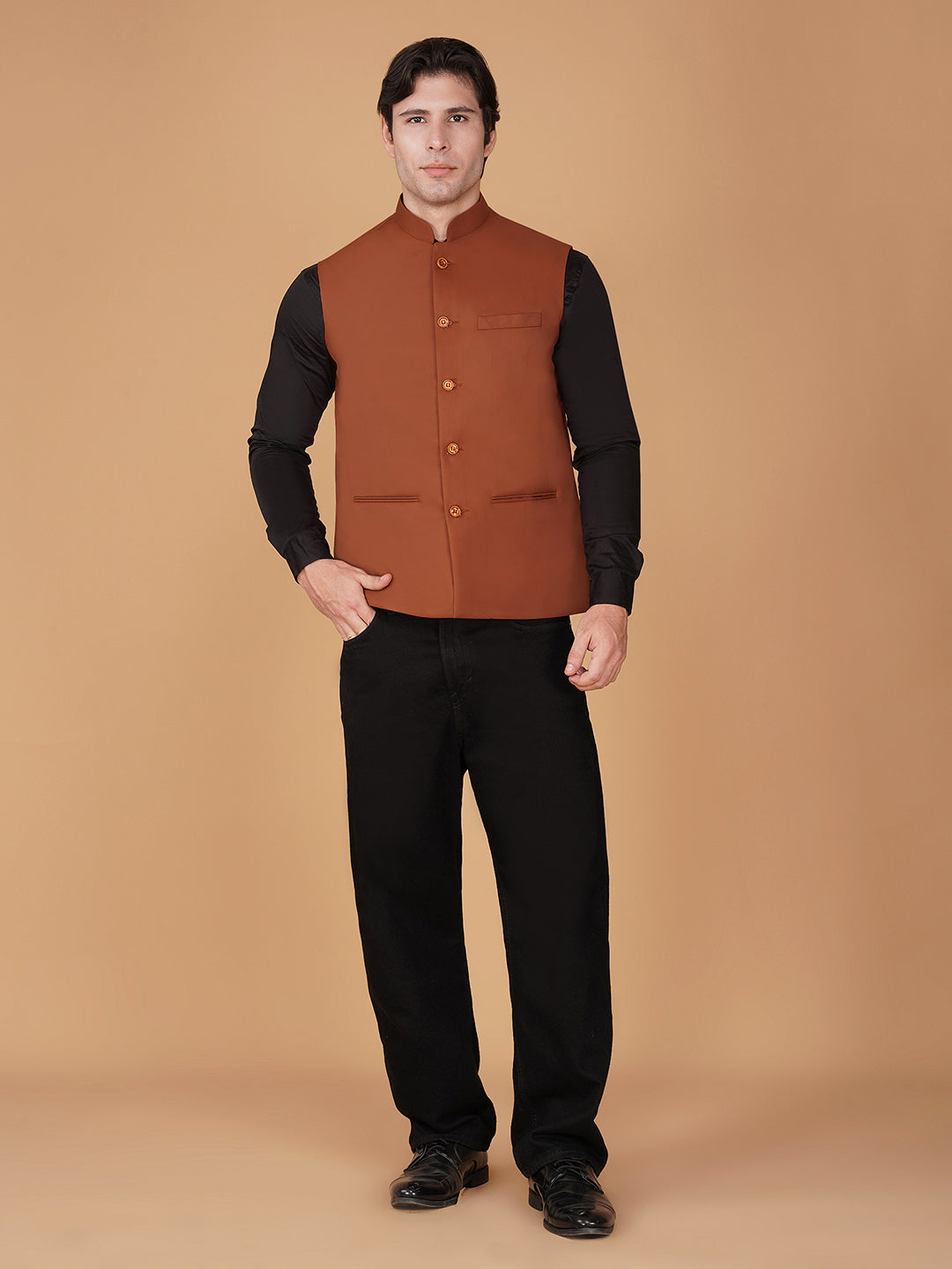 Vastraa Fusion Bandi Modi Koti, Nehru Jacket for Men, Cotton Waistcoat for All Occasion: Diwali, Wedding, Ethnic, Office Party, Formal & casual Look