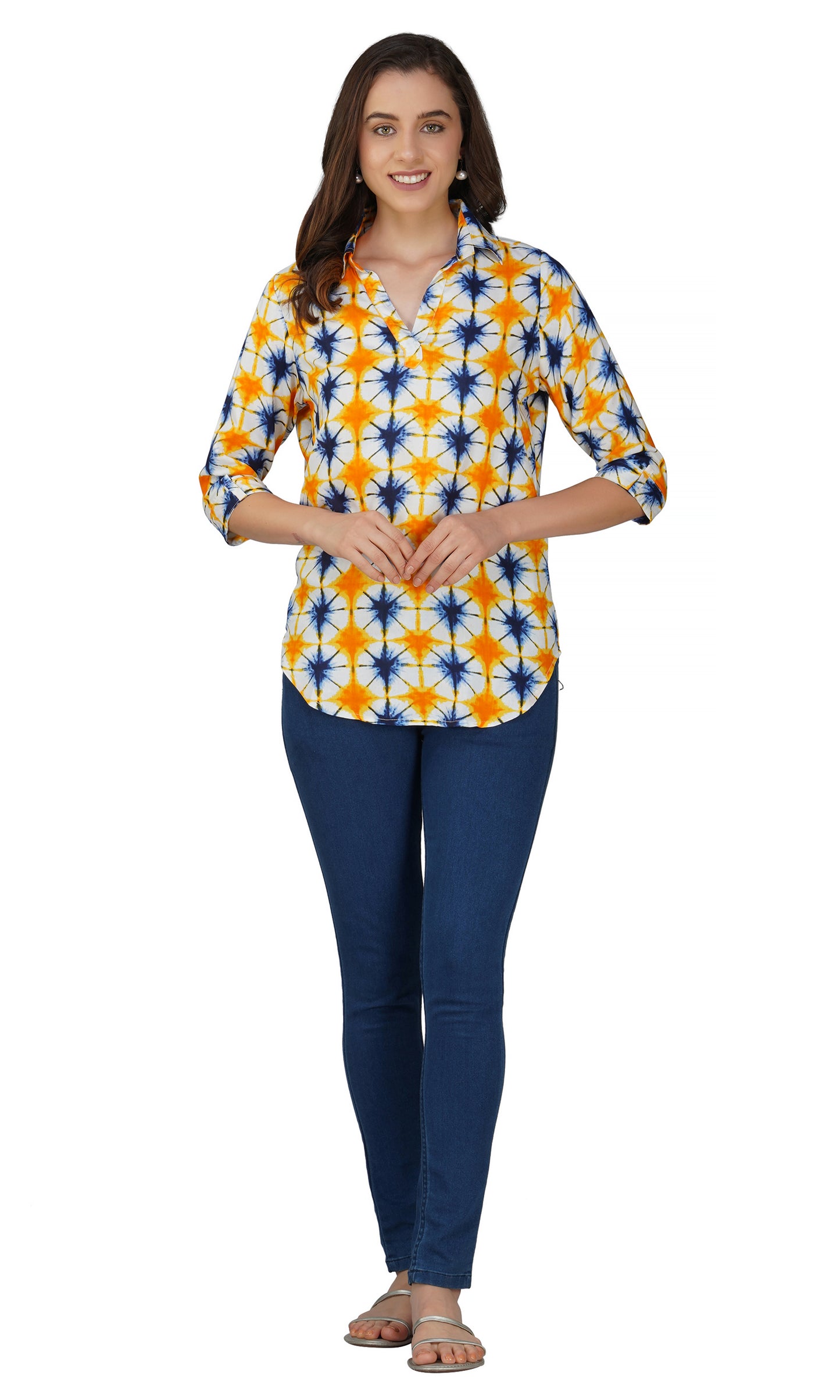 Vastraa Fusion Women's Rayon Festival and Regular Wear Printed Tops