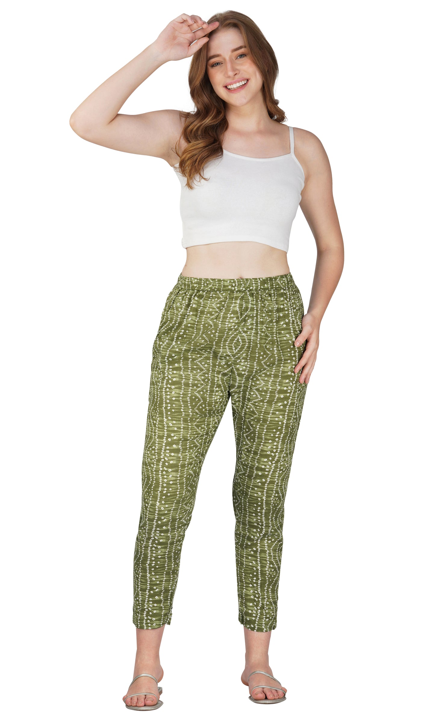 Vastraa Fusion Women's Regular Fit Bandhani Printed Pattern Rayon Palazzo