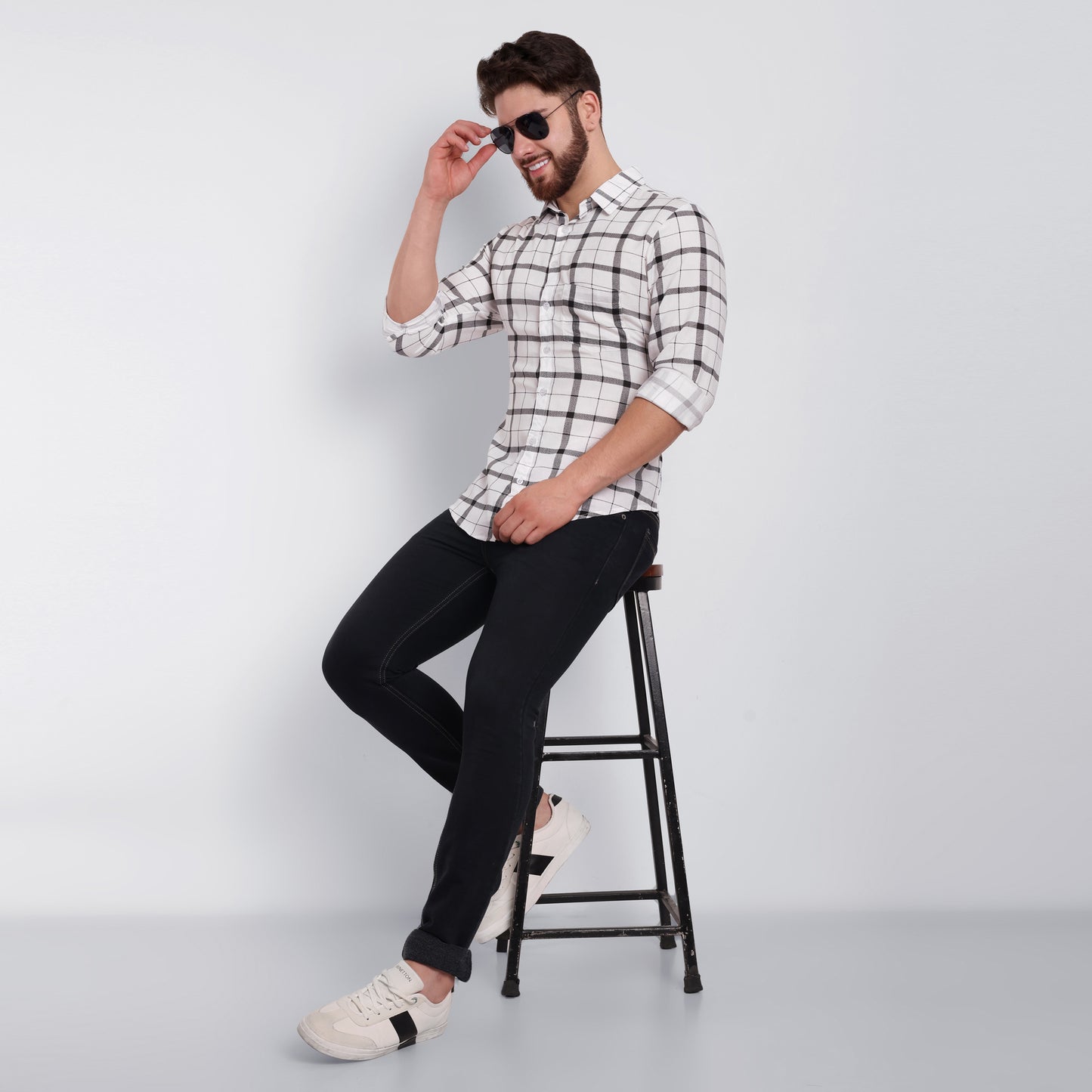 Vastraa Fusion Men's Rayon Checkered Shirt