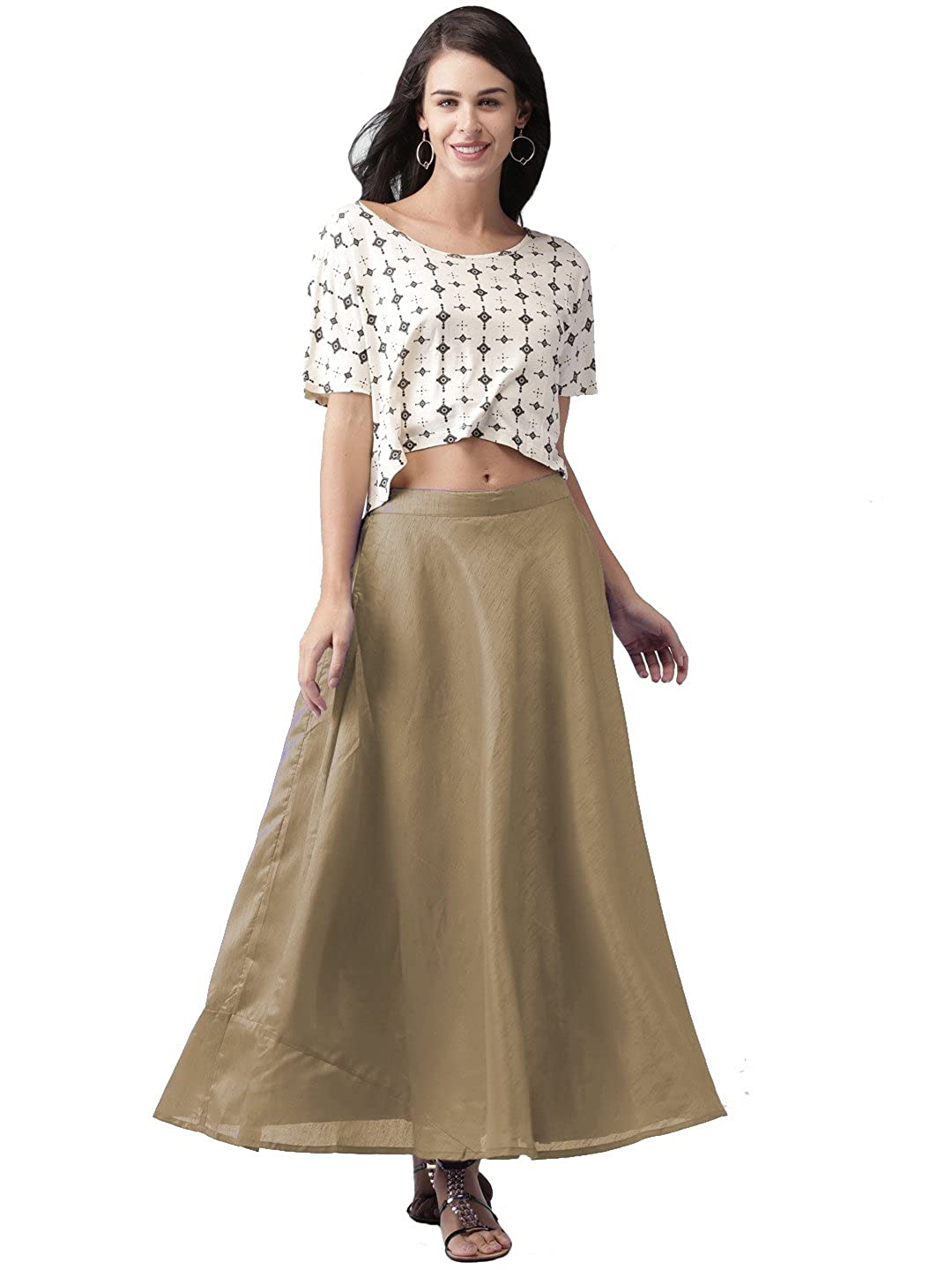 Vastraa Fusion Skirt Urban - Full Length - Chanderi sKIRT