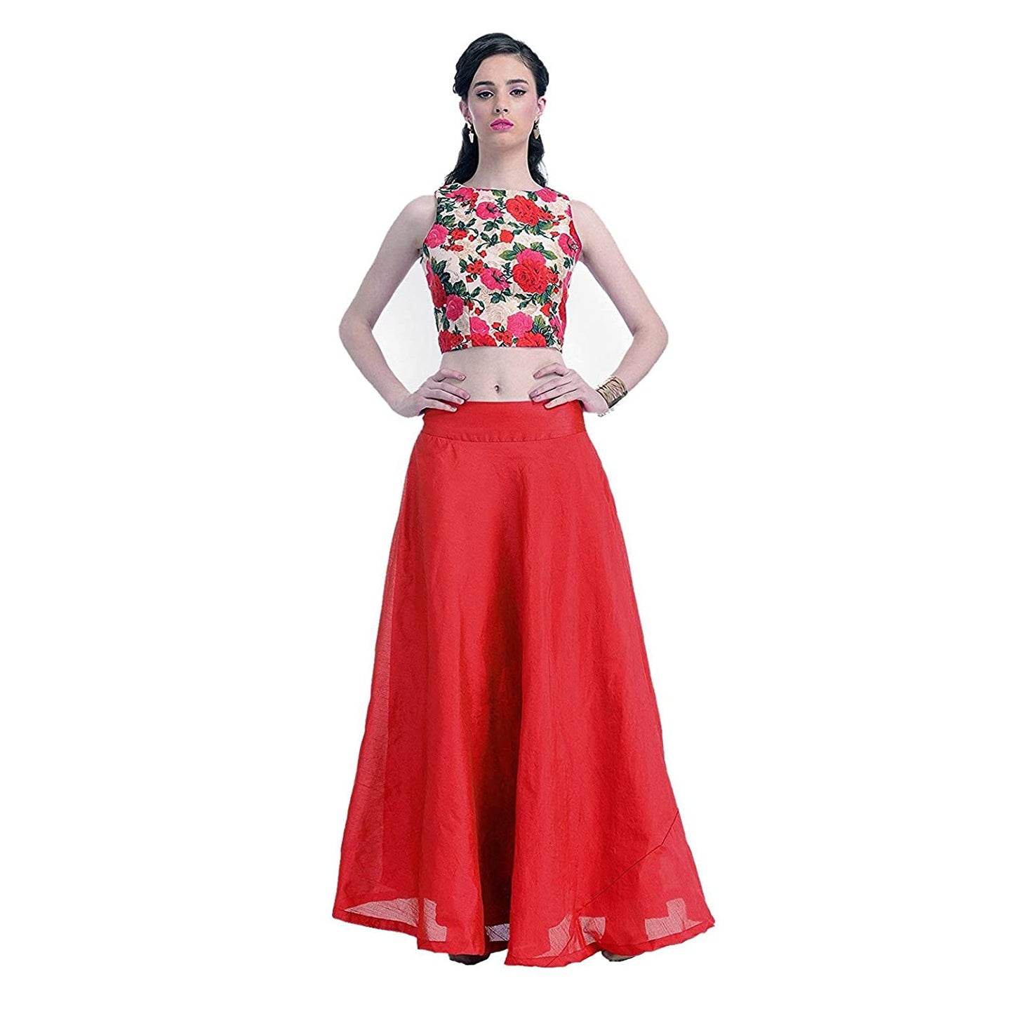 Vastraa Fusion Skirt Urban - Full Length - Chanderi Skirt