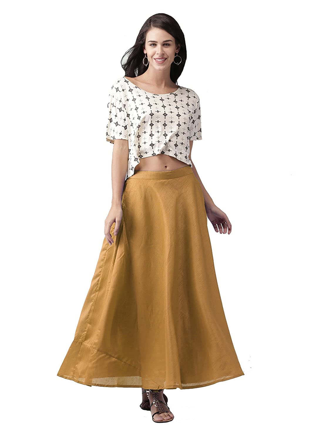 Vastraa Fusion Skirt Urban - Full Length - Chanderi sKIRT