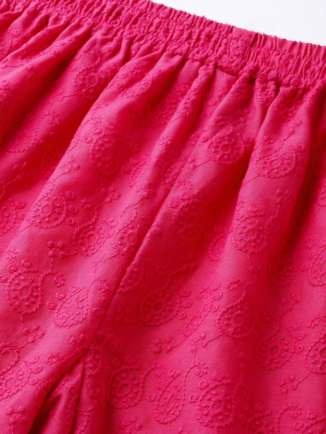 Vastraa Fusion Women's Regular Fit Cotton Chikan Palazzo