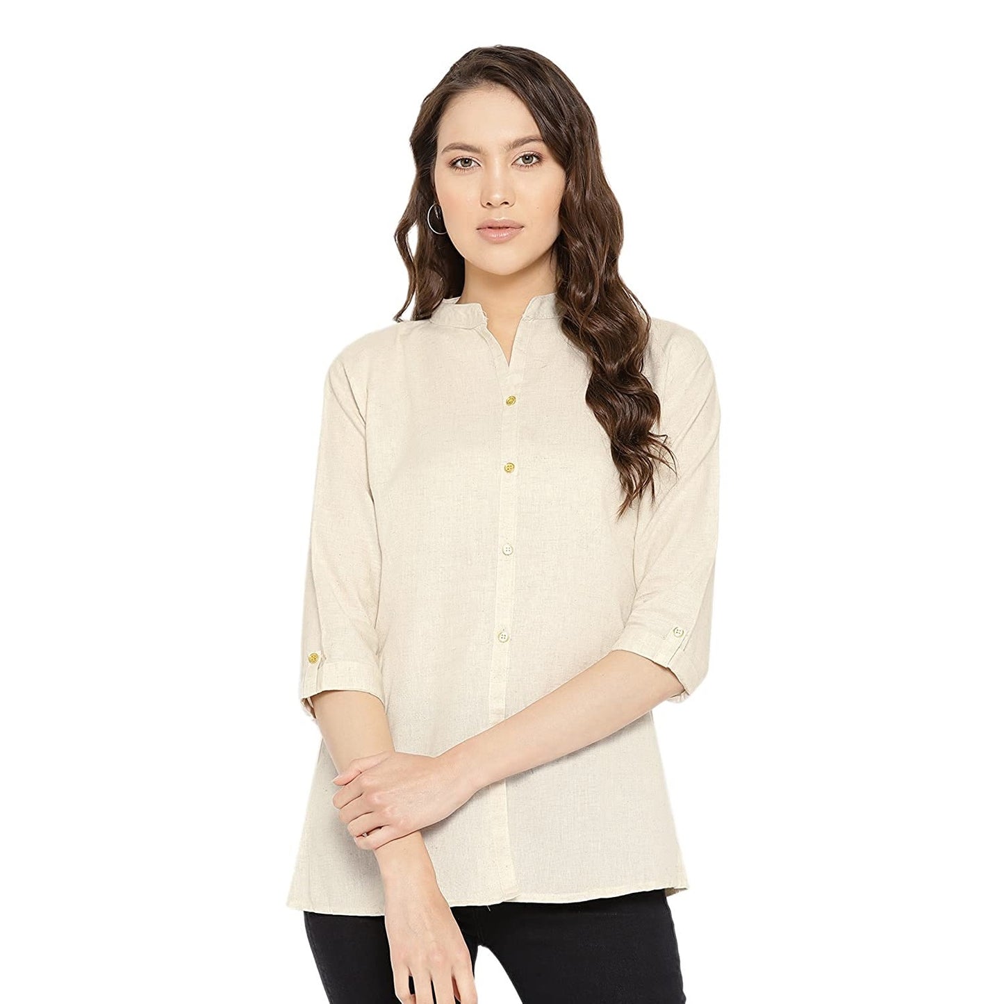 Vastraa Fusion" Cotton Flex Solid Top for Girls/Women