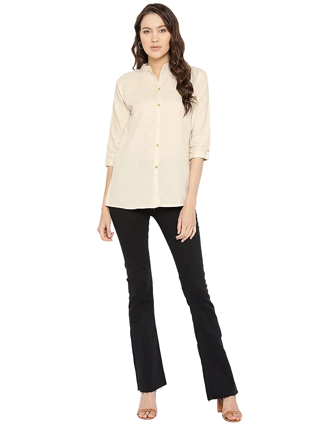 Vastraa Fusion" Cotton Flex Solid Top for Girls/Women
