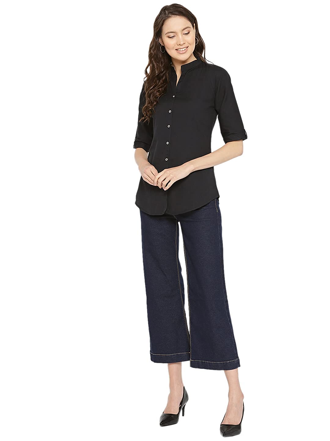 Vastraa Fusion" Cotton Flex Solid Top for Girls/Women