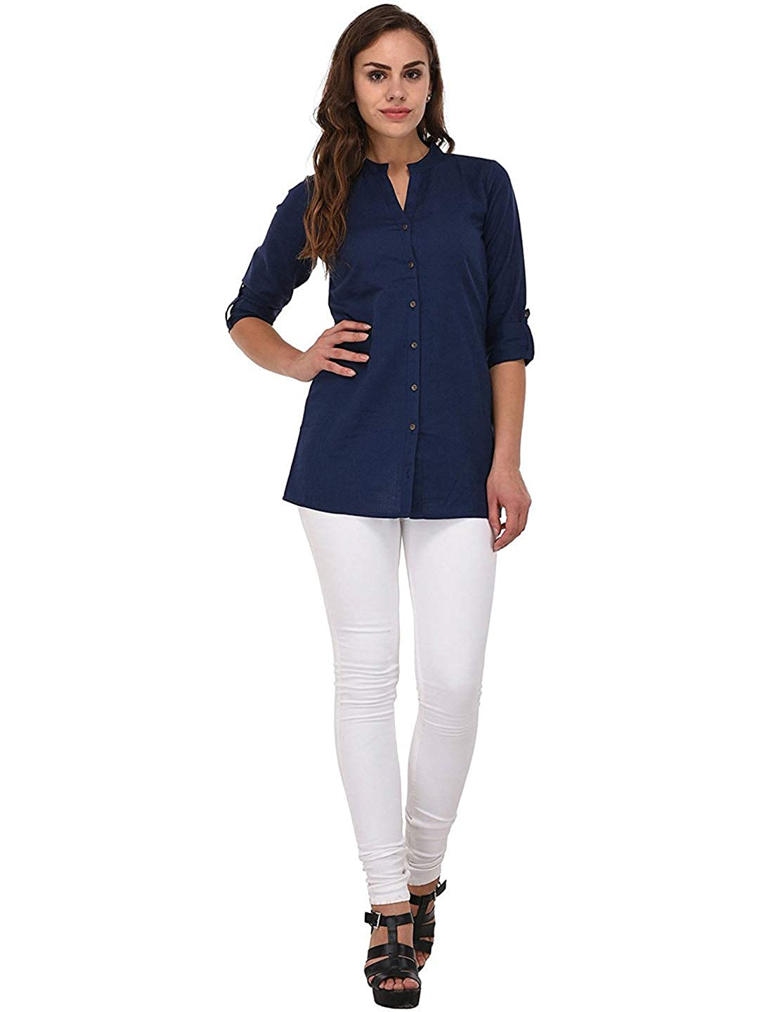 Vastraa Fusion" Cotton Flex Solid Top for Girls/Women