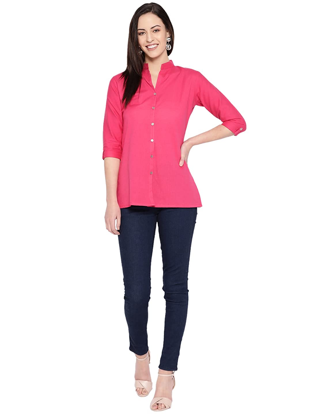 Vastraa Fusion" Cotton Flex Solid Top for Girls/Women