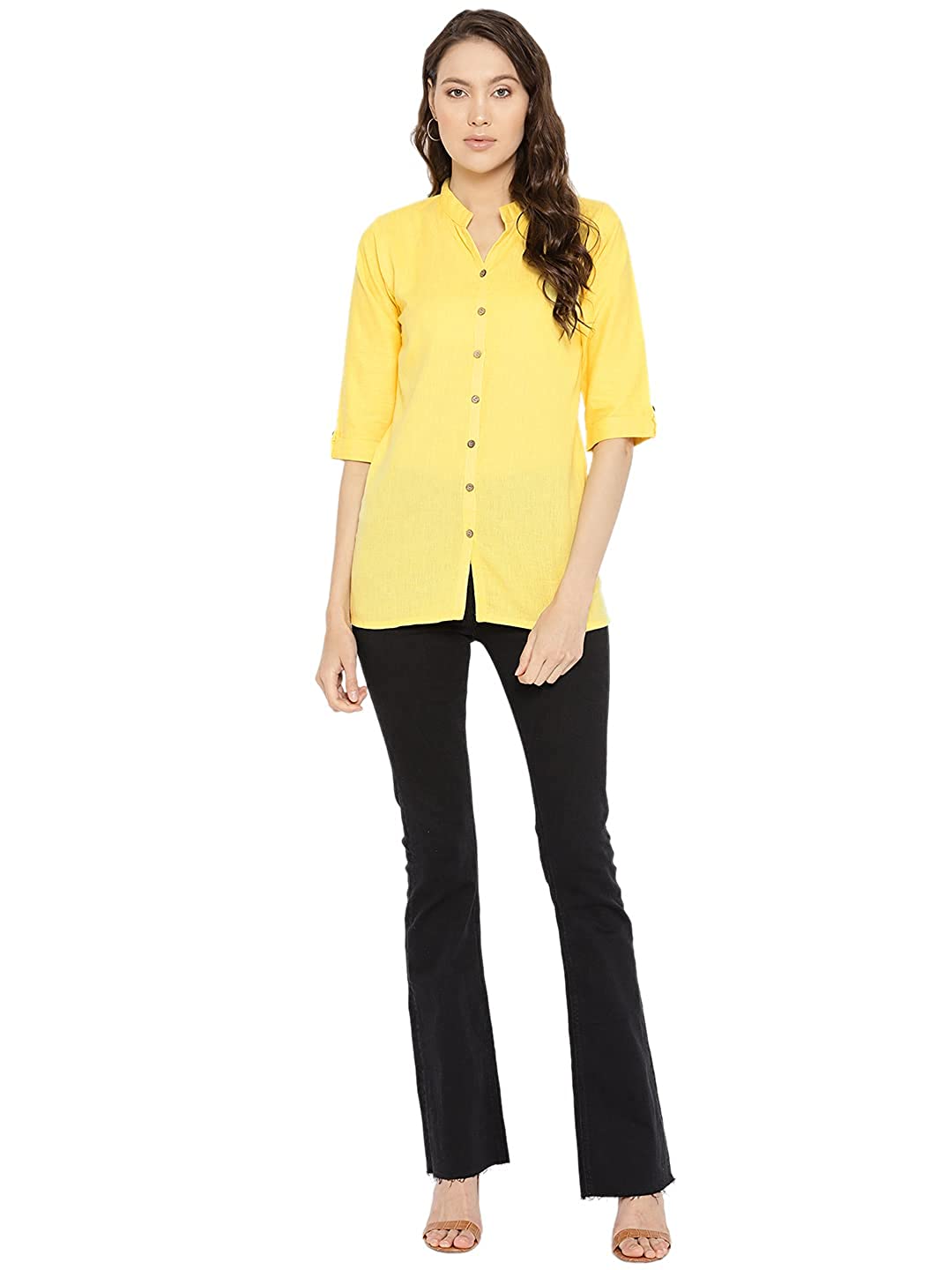 Vastraa Fusion" Cotton Flex Solid Top for Girls/Women