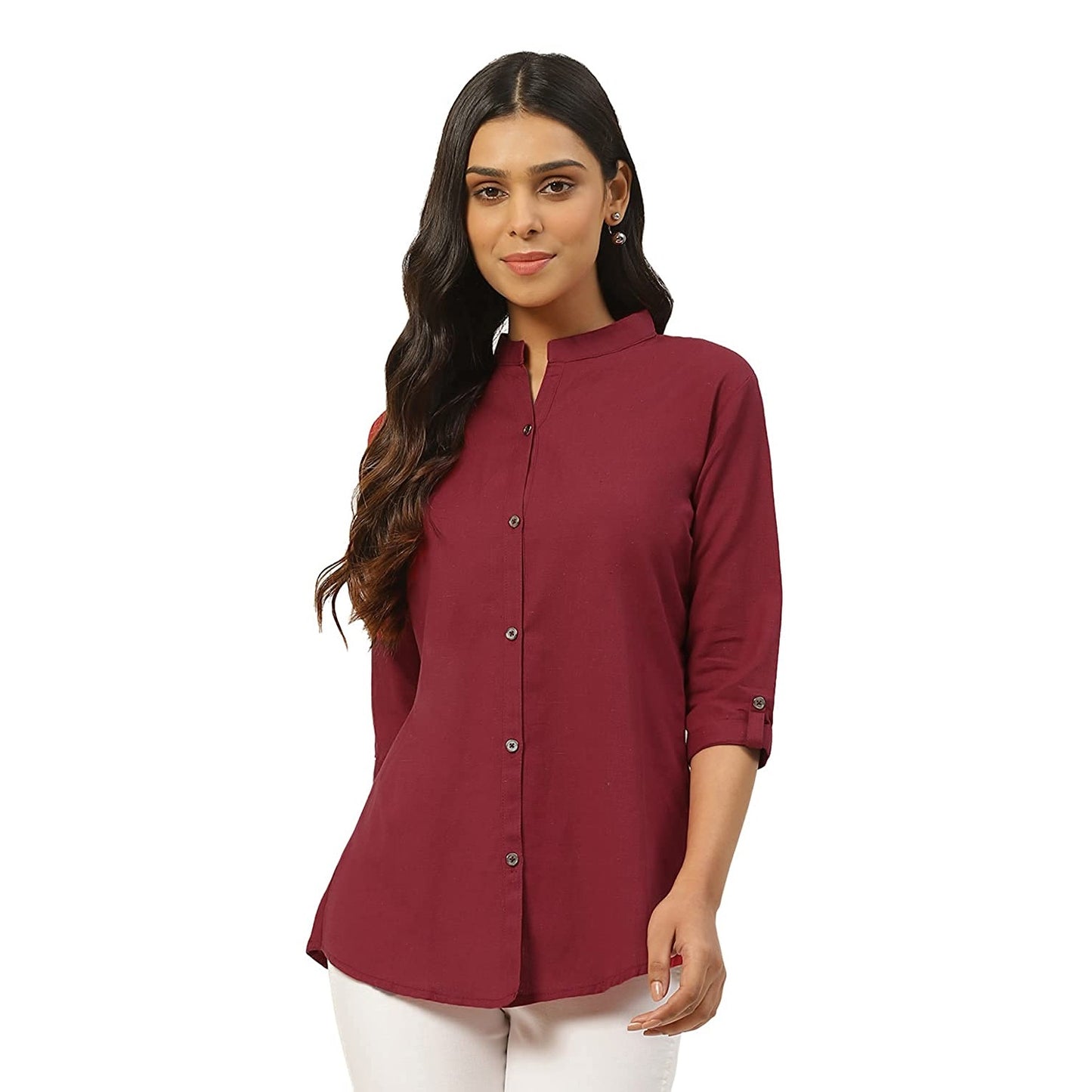 Vastraa Fusion" Cotton Flex Solid Top for Girls/Women