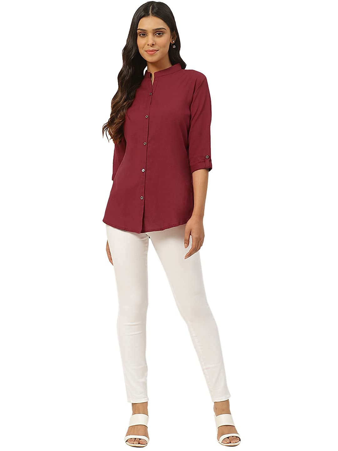 Vastraa Fusion" Cotton Flex Solid Top for Girls/Women