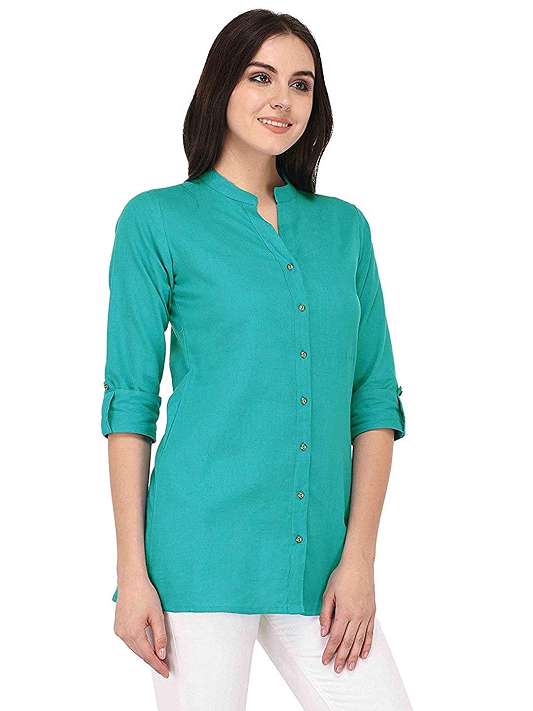 Vastraa Fusion" Cotton Flex Solid Top for Girls/Women