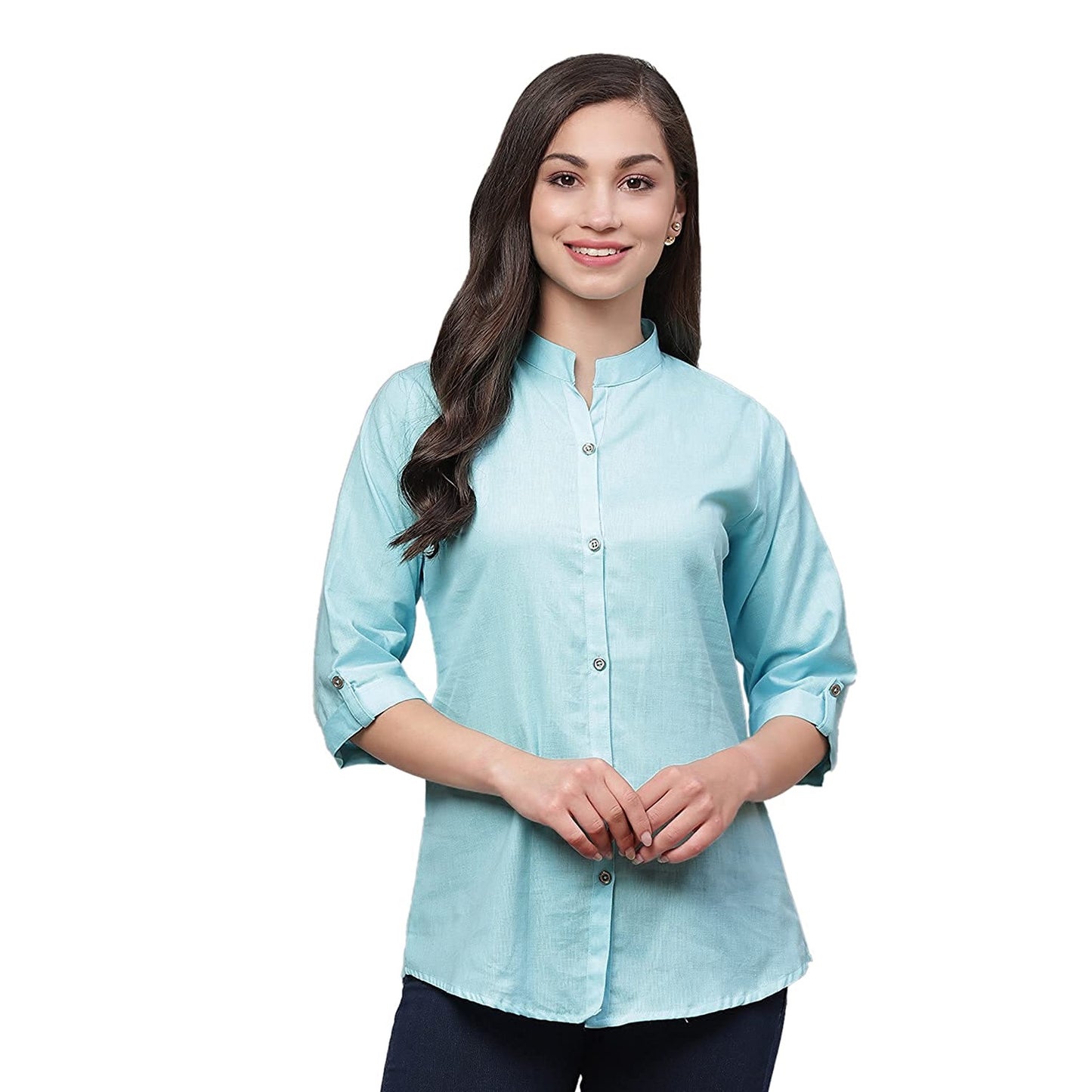 Vastraa Fusion" Cotton Flex Solid Top for Girls/Women