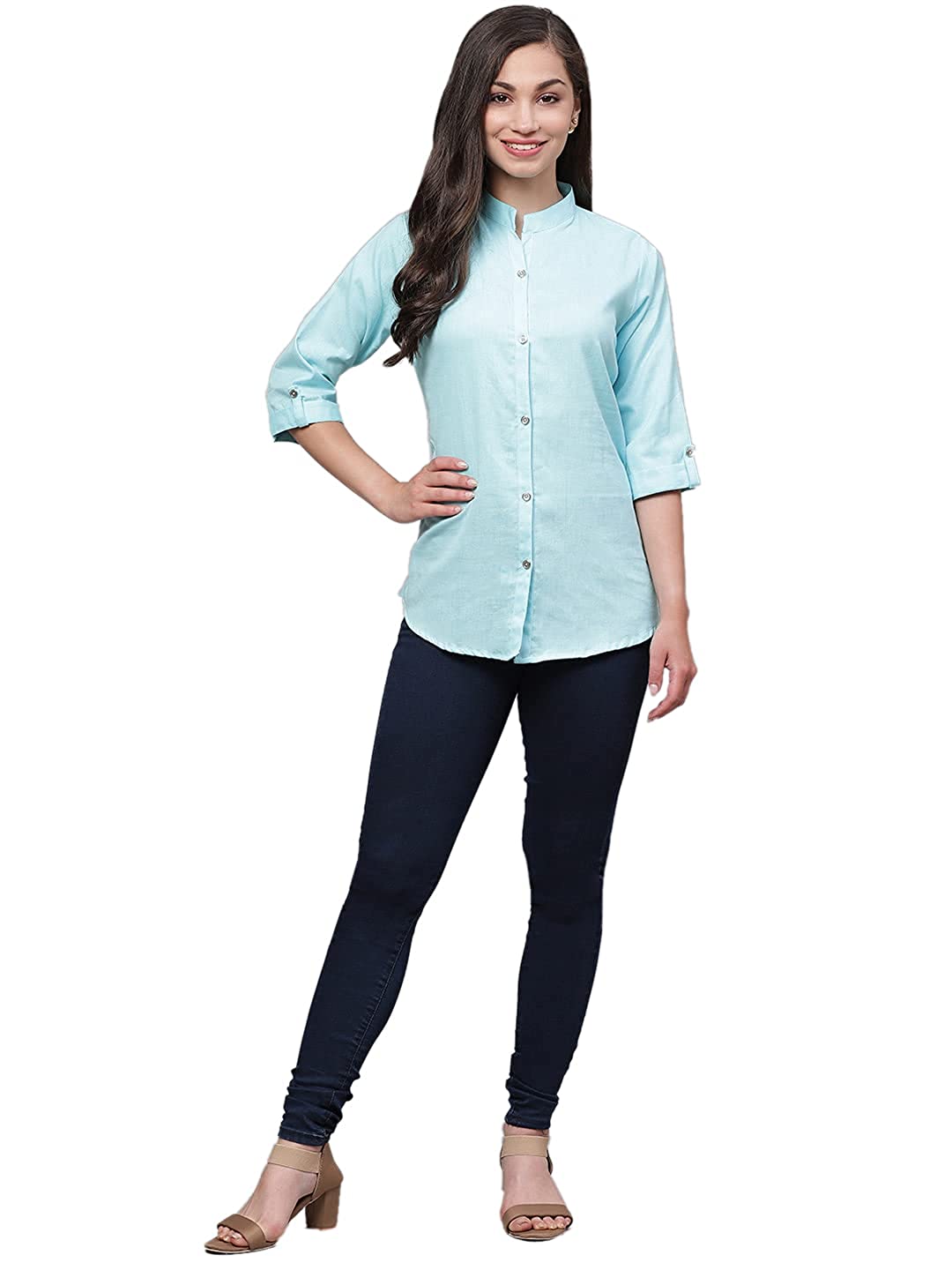 Vastraa Fusion" Cotton Flex Solid Top for Girls/Women