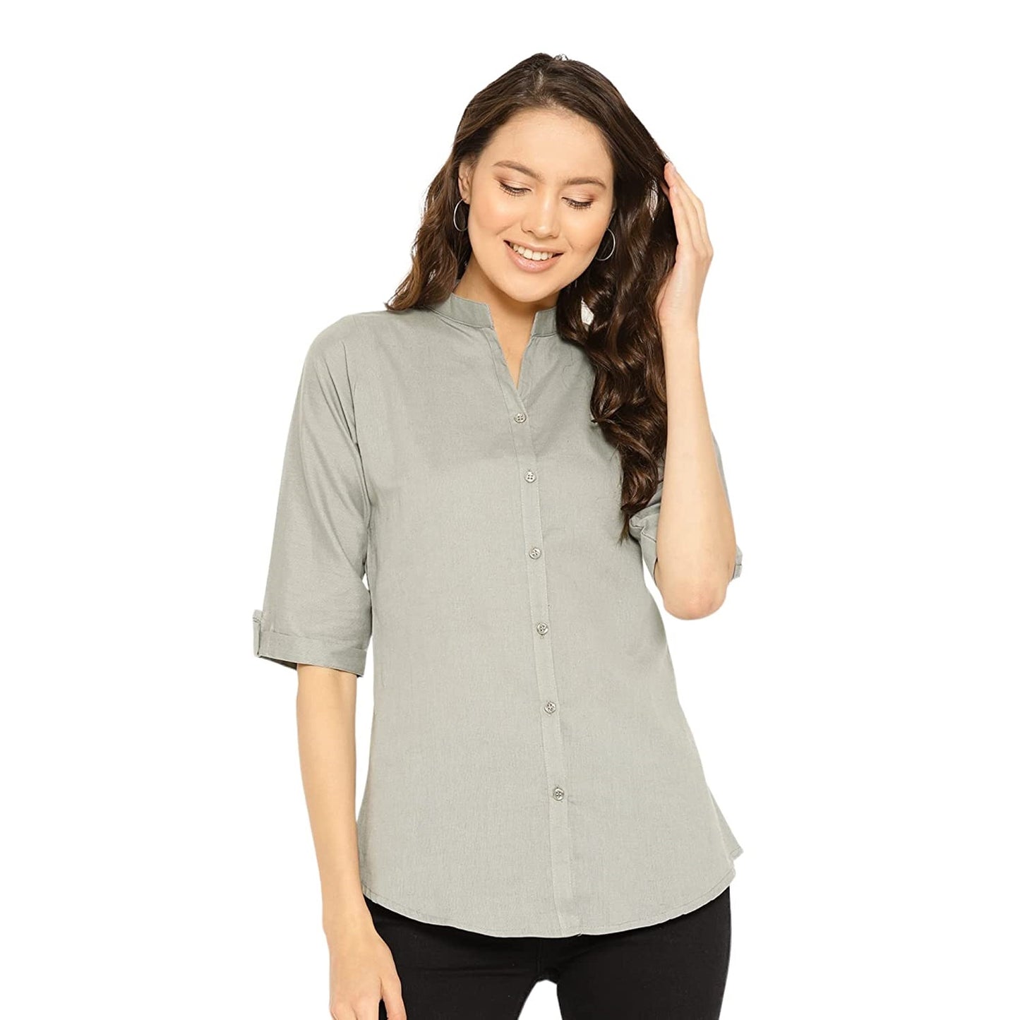 Vastraa Fusion" Cotton Flex Solid Top for Girls/Women