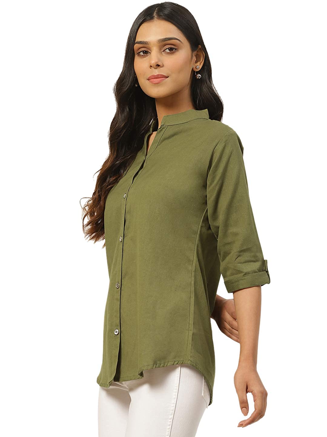 Vastraa Fusion" Cotton Flex Solid Top for Girls/Women