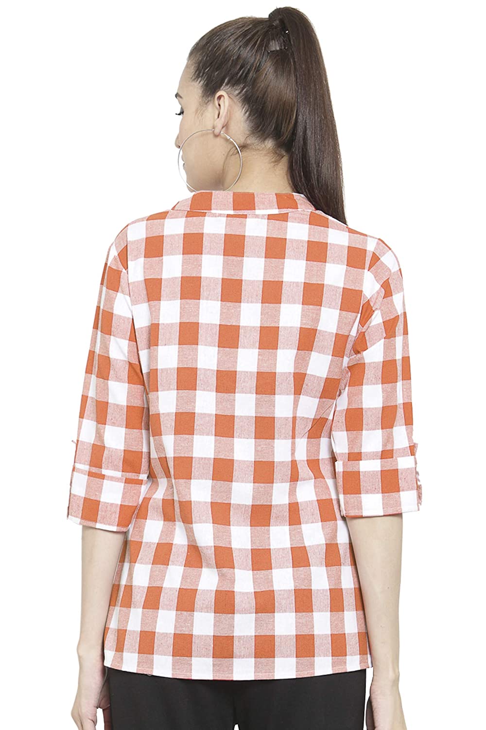 Vastraa Fusion Women's Cotton Checkered Shirt