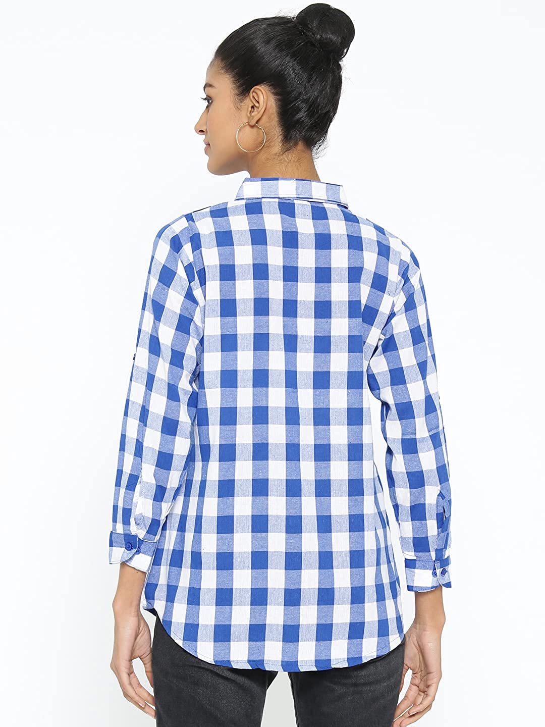 Vastraa Fusion Women's Cotton Checkered Shirt