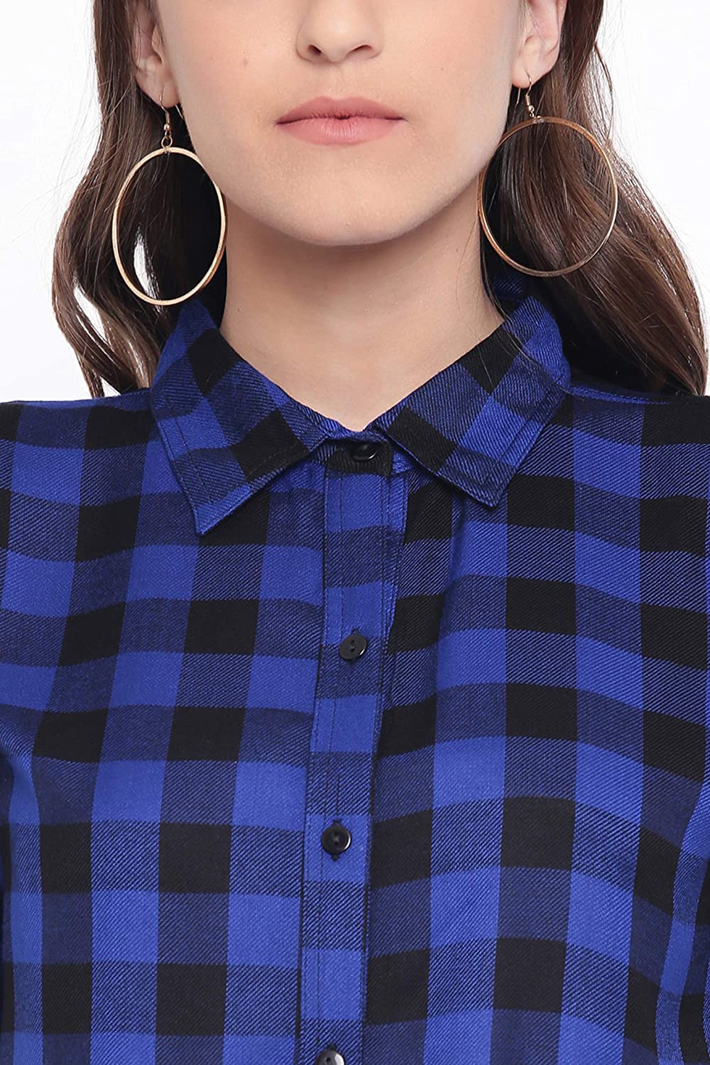 Vastraa Fusion Women's Cotton Checkered Shirt