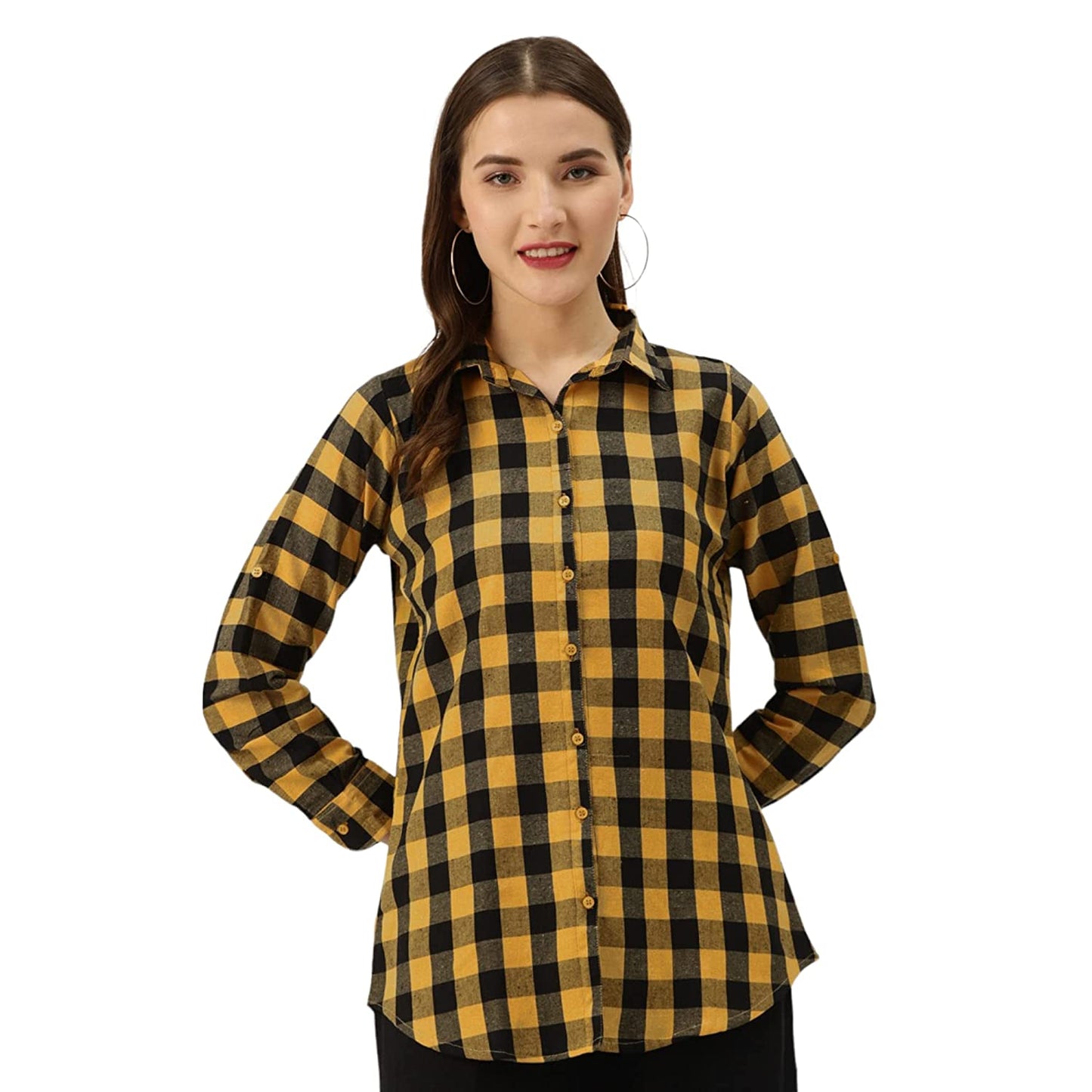 Vastraa Fusion Women's Cotton Checkered Shirt