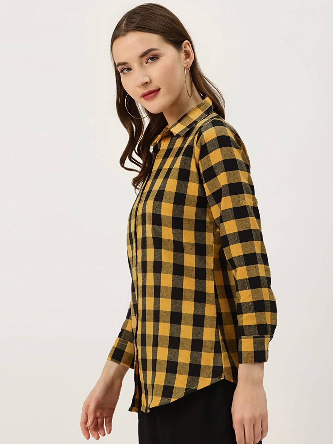 Vastraa Fusion Women's Cotton Checkered Shirt