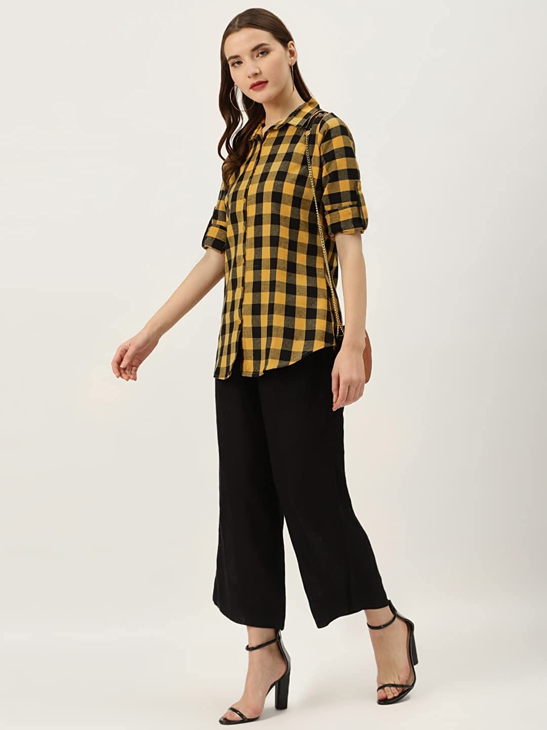 Vastraa Fusion Women's Cotton Checkered Shirt