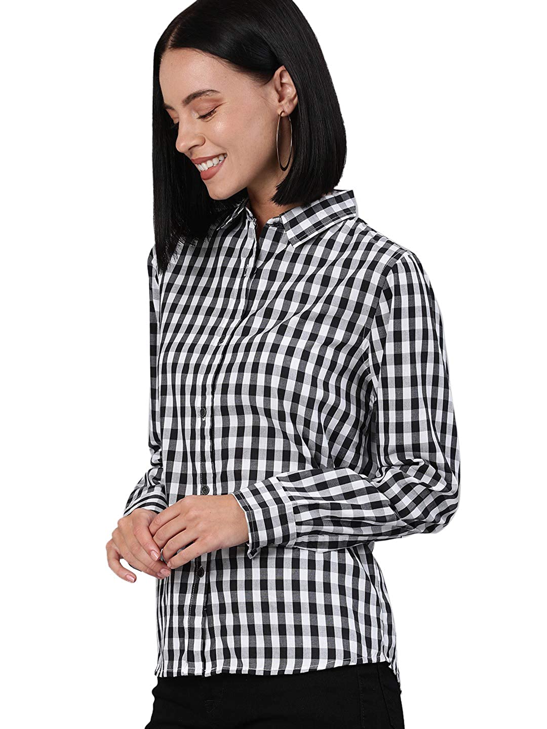 Vastraa Fusion Women's Cotton Checkered Shirt