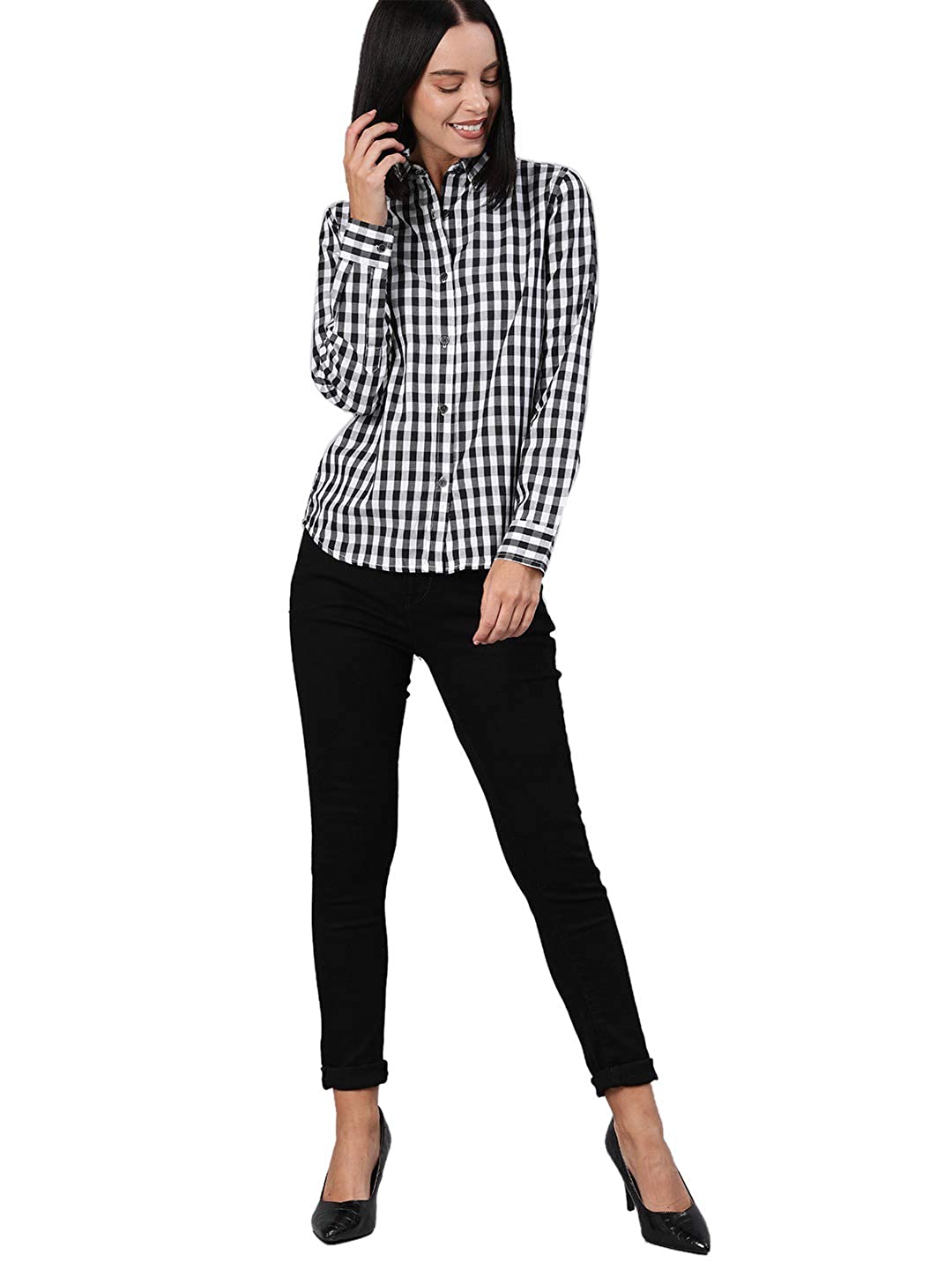 Vastraa Fusion Women's Cotton Checkered Shirt