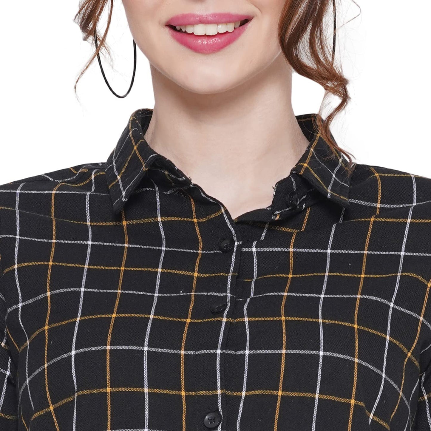 Vastraa Fusion Women's Cotton Checkered Shirt