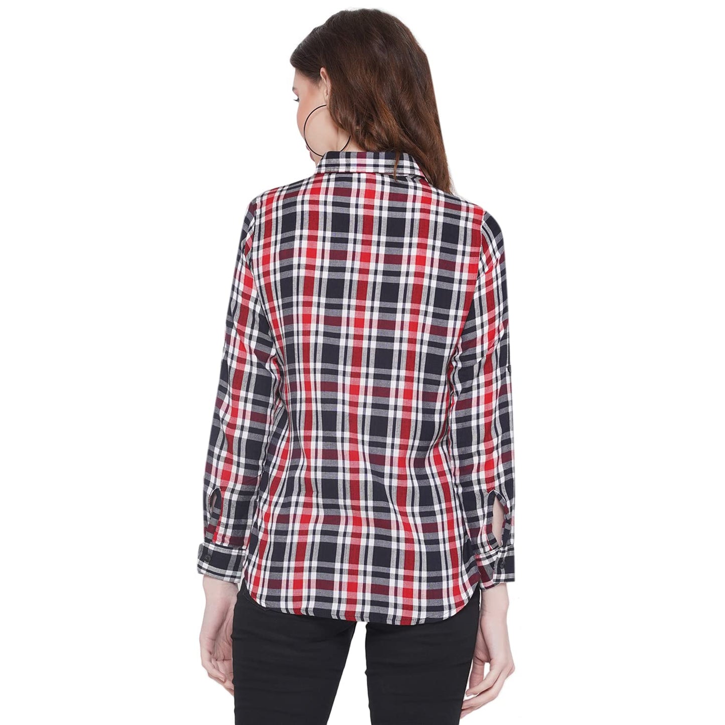 Vastraa Fusion Women's Cotton Checkered Shirt