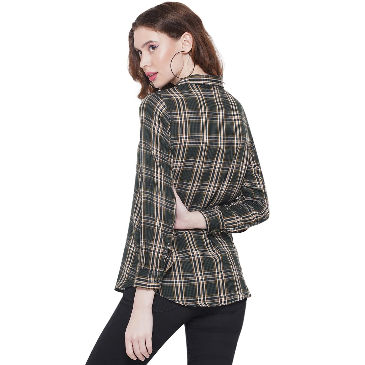 Vastraa Fusion Women's Cotton Checkered Shirt