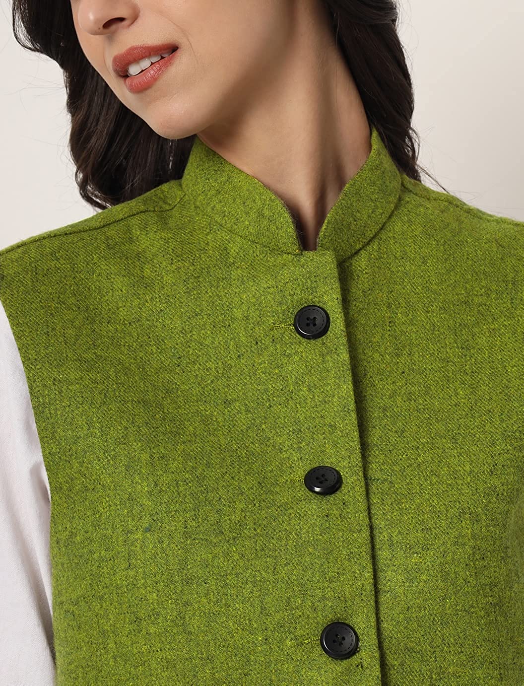 Vastraa Fusion Ladies Modi Jacket / Waistcoat - Plain Solid Colors - Woolen Jacket