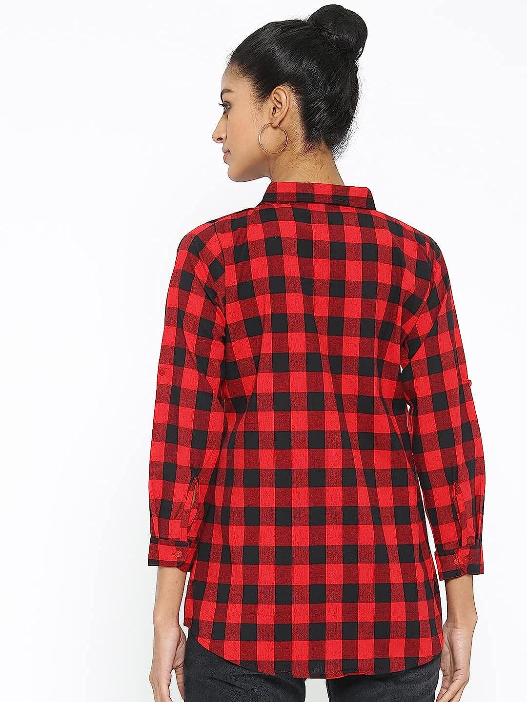 Vastraa Fusion Women's Cotton Checkered Shirt