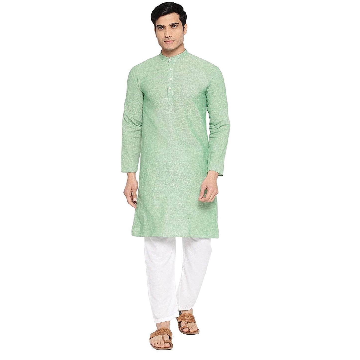 Vastraa Fusion Men's Solid Cotton Solid Kurt Pajama