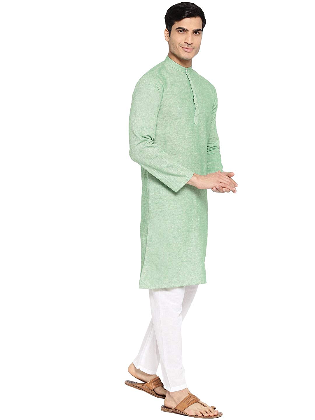 Vastraa Fusion Men's Solid Cotton Solid Kurt Pajama