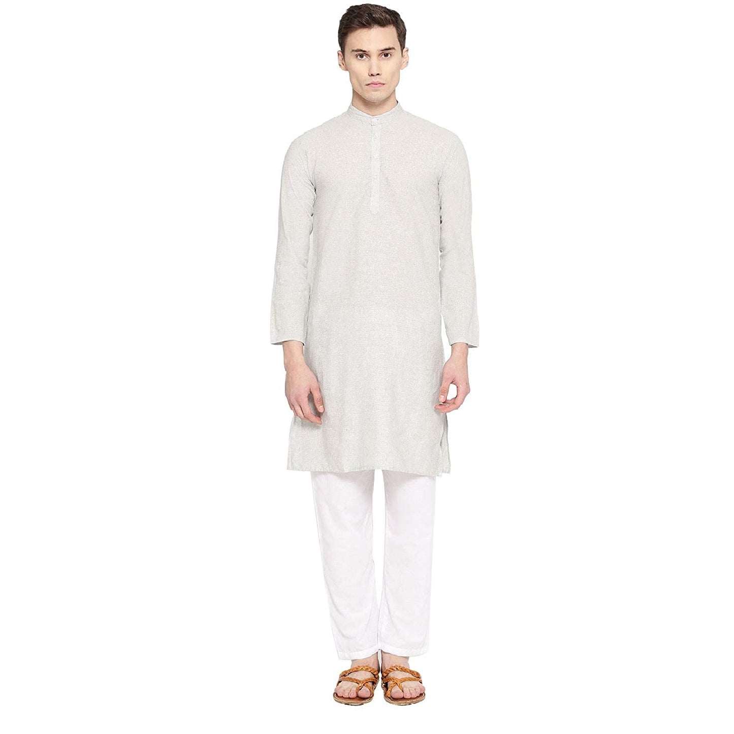 Vastraa Fusion Men's Solid Cotton Solid Kurt Pajama