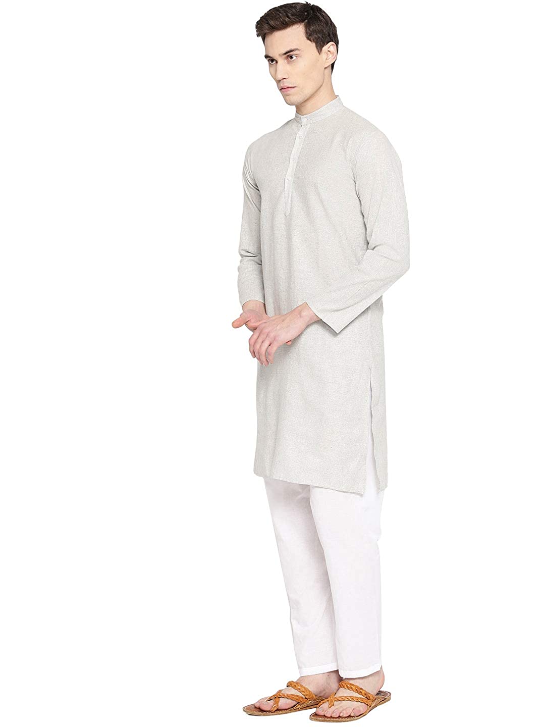 Vastraa Fusion Men's Solid Cotton Solid Kurt Pajama