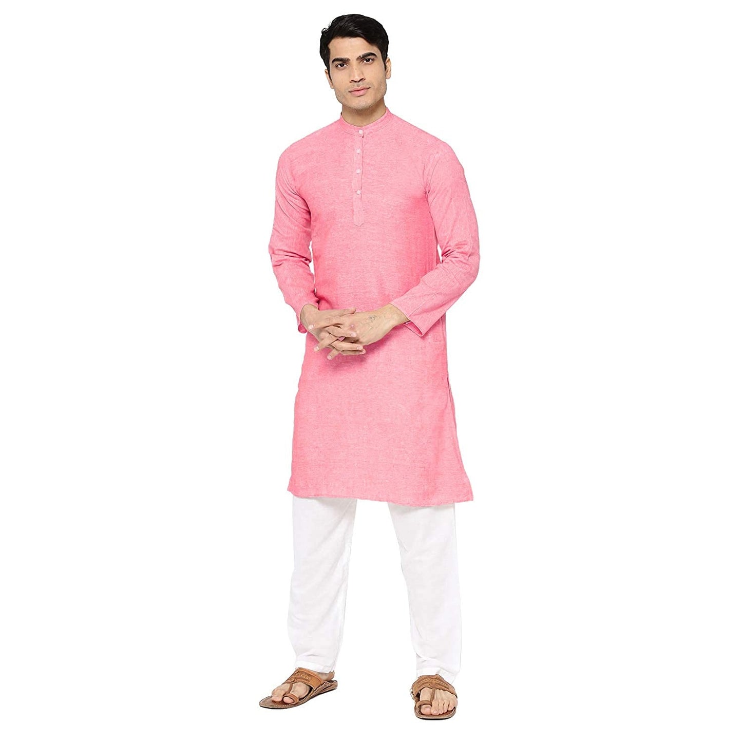 Vastraa Fusion Men's Solid Cotton Solid Kurt Pajama