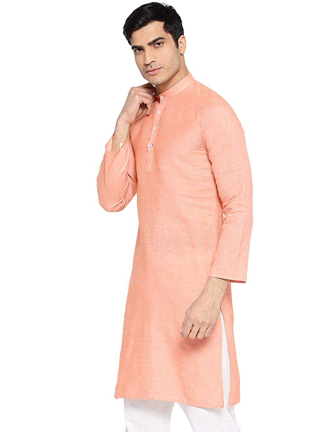 Vastraa Fusion Men's Solid Cotton Solid Kurt Pajama