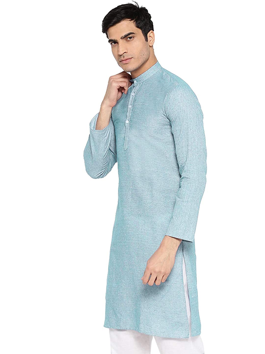 Vastraa Fusion Men's Solid Cotton Solid Kurt Pajama