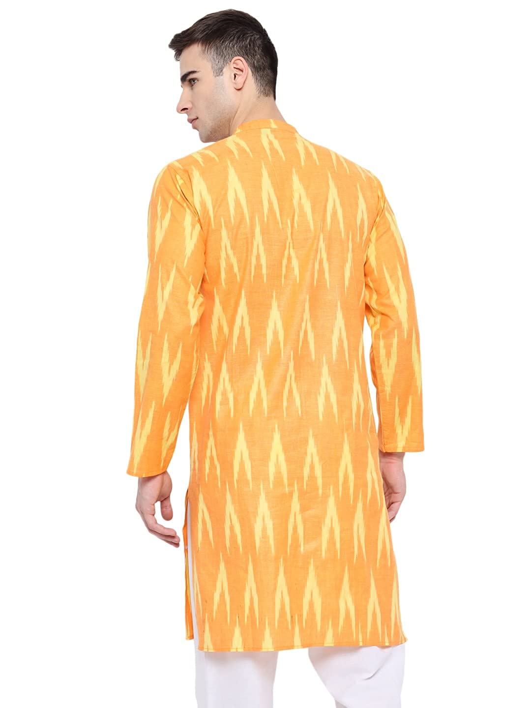 Kurta For Men South Cotton Khadi Look in Mix Ikkat Patterns Kurta