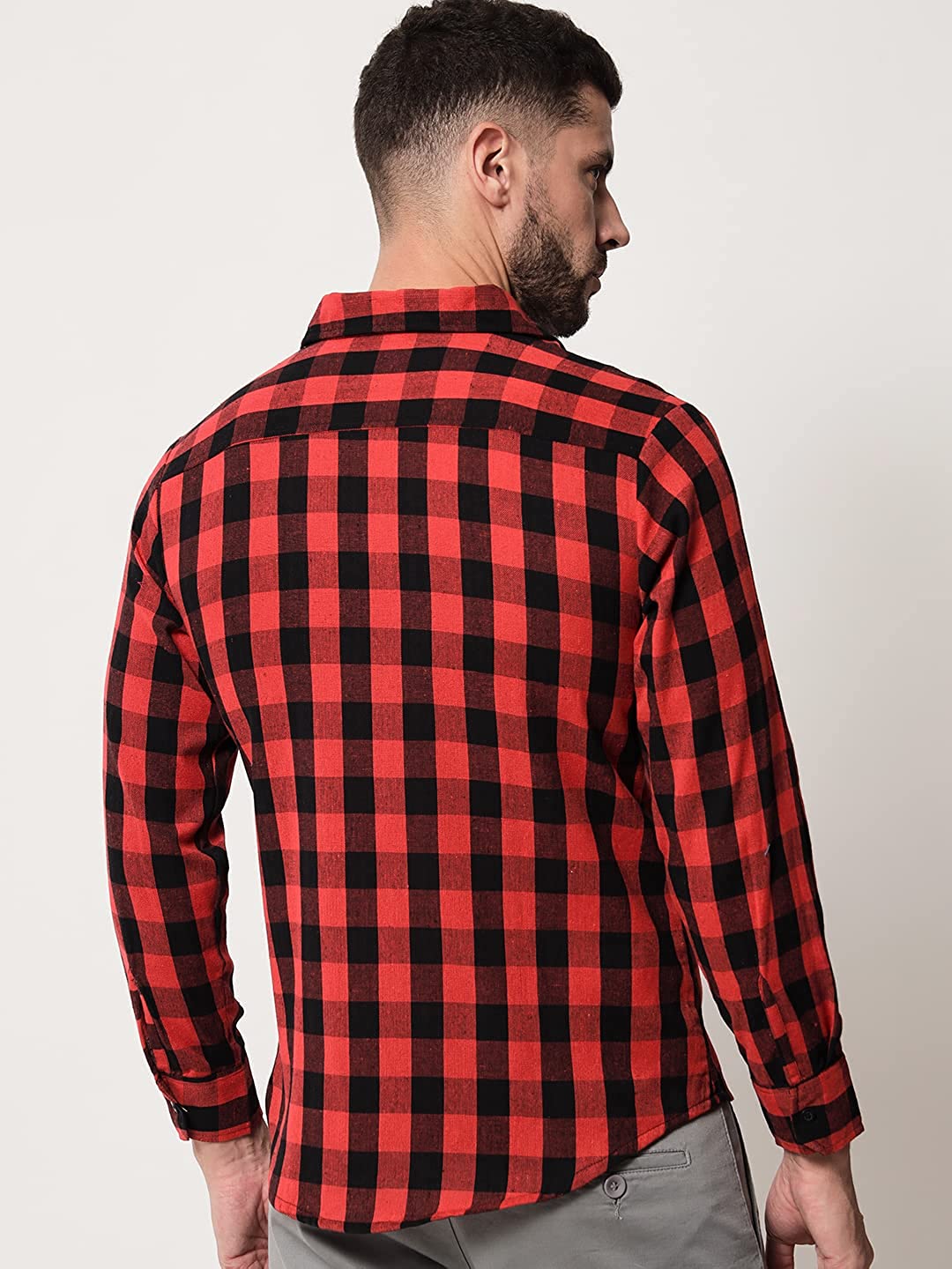 Vastraa Fusion Men's Cotton Checkered Shirt